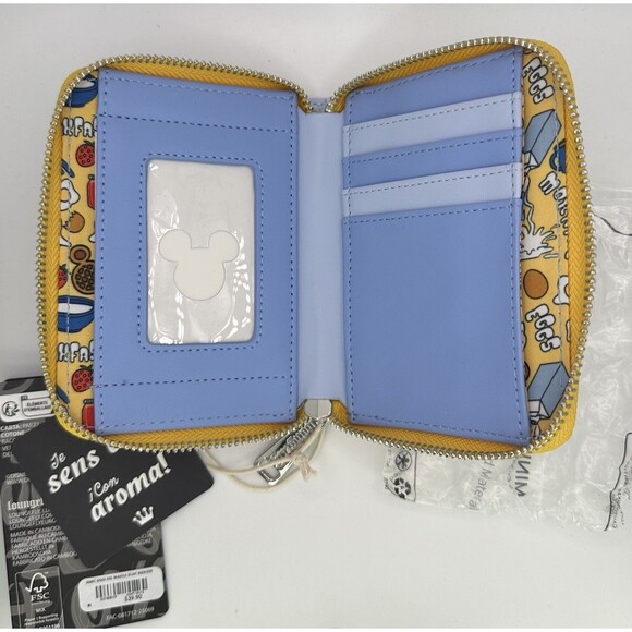 Loungefly Disney Mickey Mouse Waffle Scented Small Zip Wallet - Picture 5 of 5